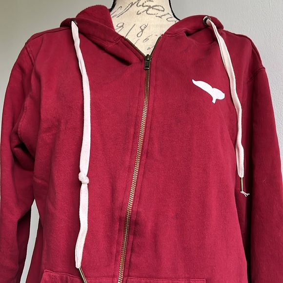 100% Organic Cotton Sandcloud Red Zippered Hoodie Jacket size large - Picture 4 of 9